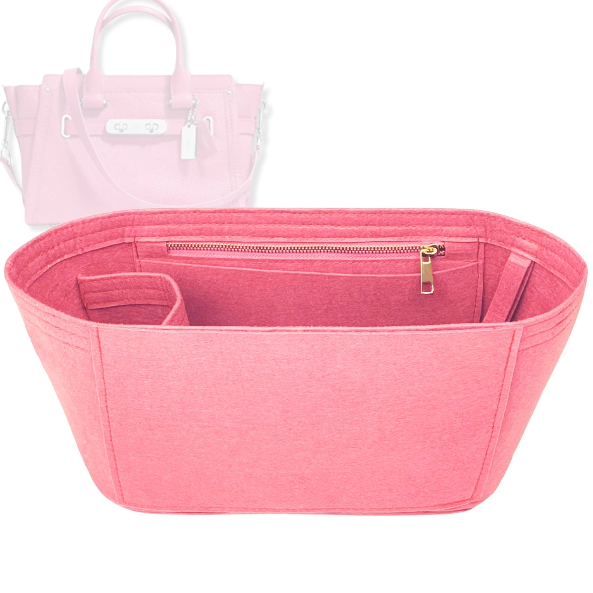 Bag Insert for (Coach, Swagger 21) Organizer Tote Purse Organiser Liner Shaper [Premium Felt Material]