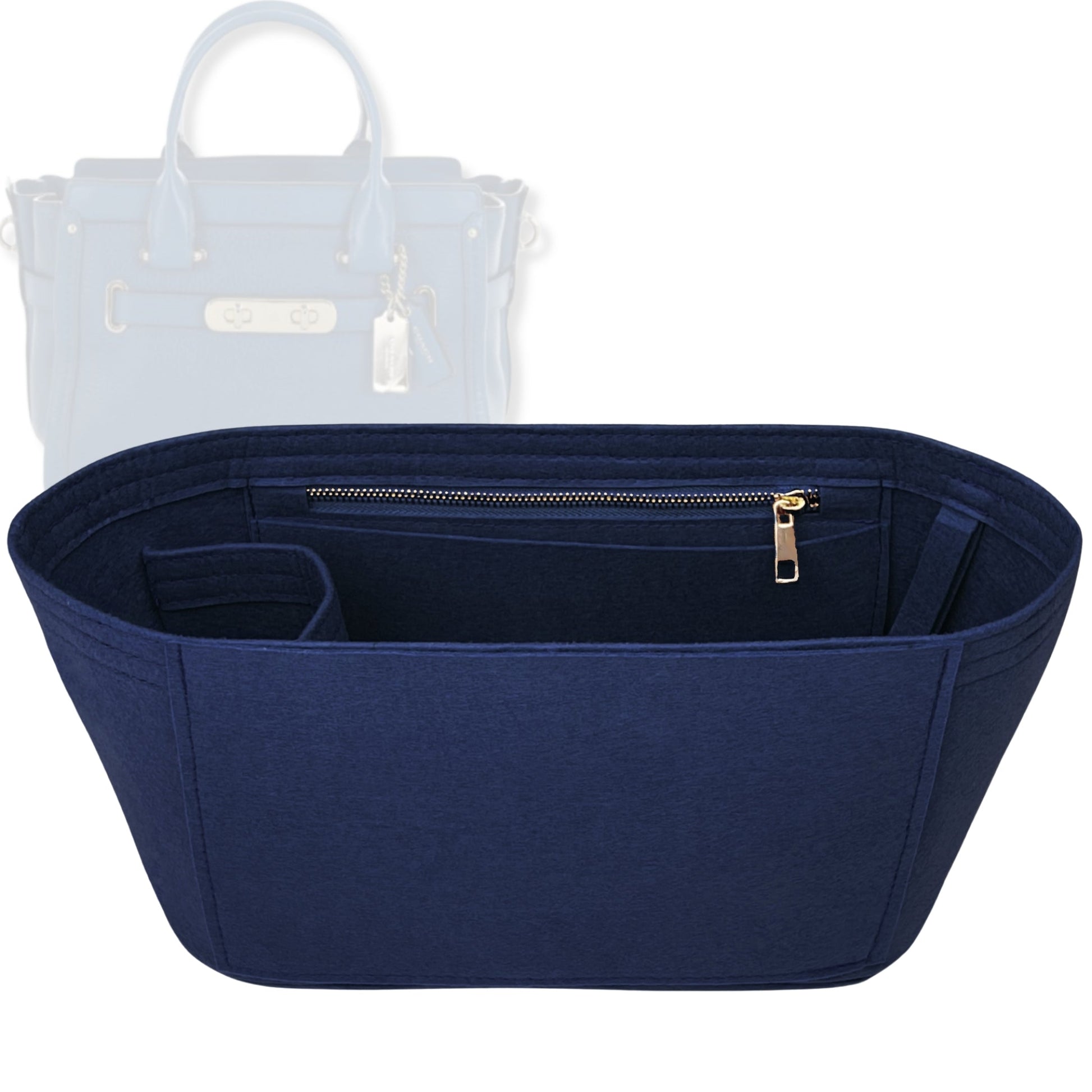 Bag Insert for (Coach, Swagger 27) Organizer Tote Purse Organiser Liner Shaper [Premium Felt Material]