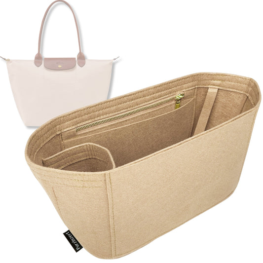Bag Insert for (Longchamp, Le Pliage Original L Tote) Organizer Tote Purse Organiser Liner Shaper [Premium Felt Material]