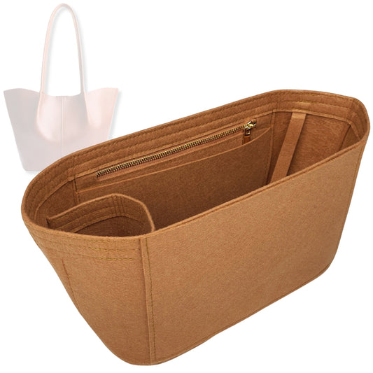 Bag Insert for (Portland Leather Goods, Devan Bucket Tote Oversized) Organizer Tote Purse Organiser Liner Shaper [Premium Felt Material]