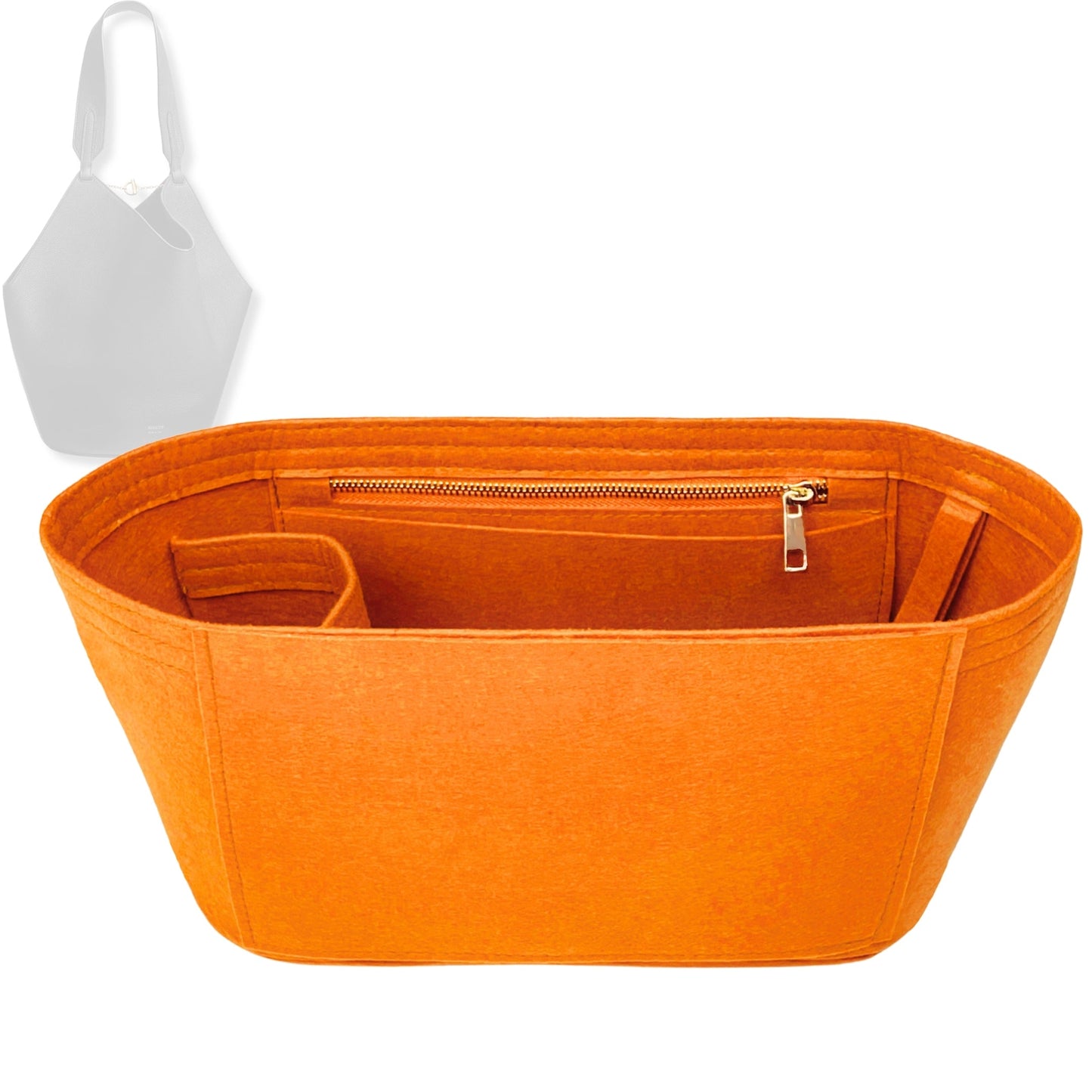 Bag Insert for (Khaite, Small Lotus Tote) Organizer Tote Purse Organiser Liner Shaper [Premium Felt Material]