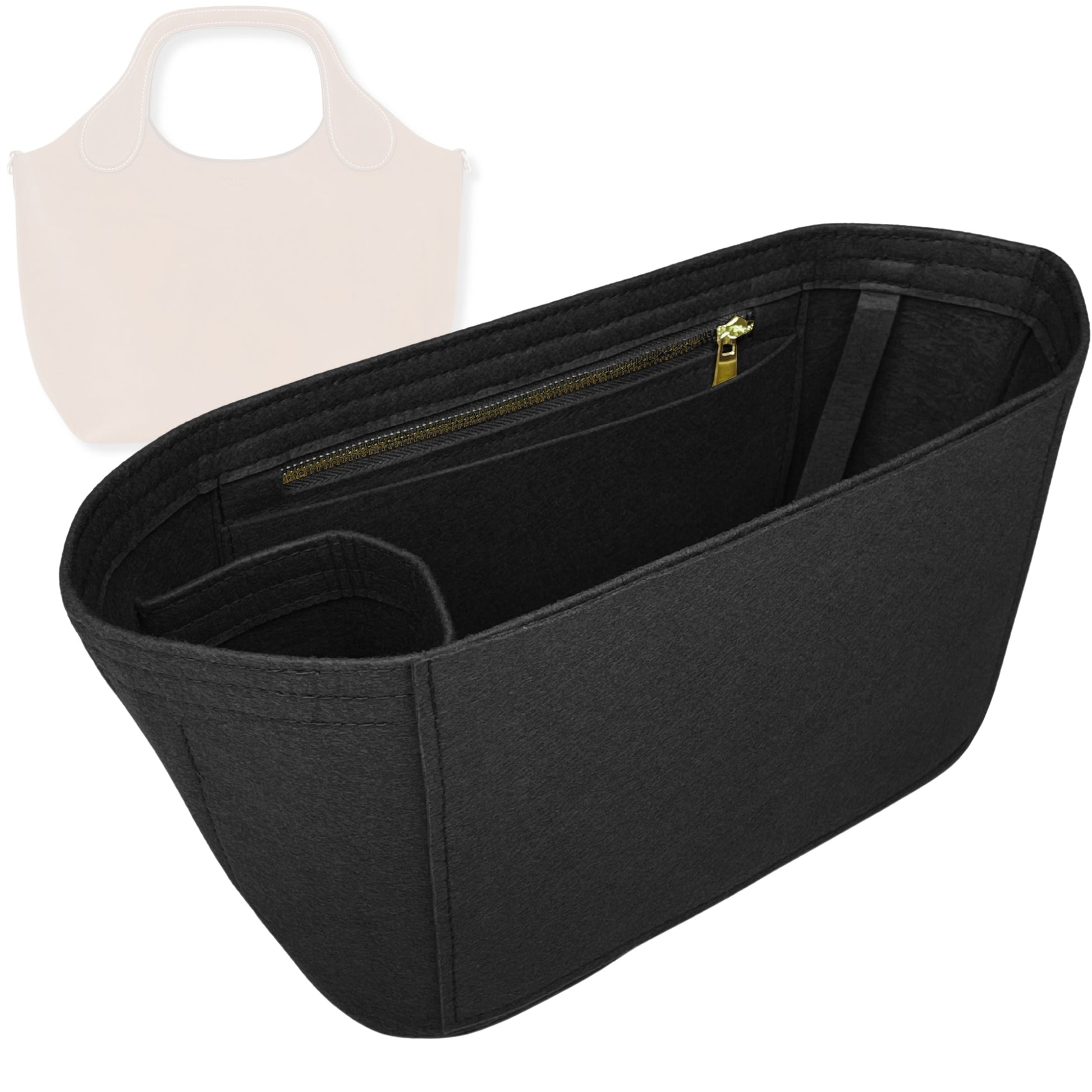 Bag Insert for (Peter Nitz, Medium Libby Tote in Arosa Calf) Organizer Tote Purse Organiser Liner Shaper [Premium Felt Material]