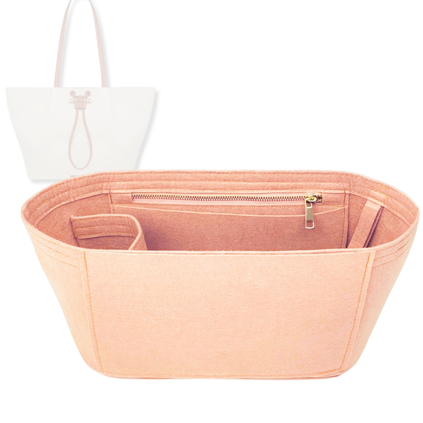 Bag Insert for (Strathberry, Osette Shopper) Organizer Tote Purse Organiser Liner Shaper [Premium Felt Material]