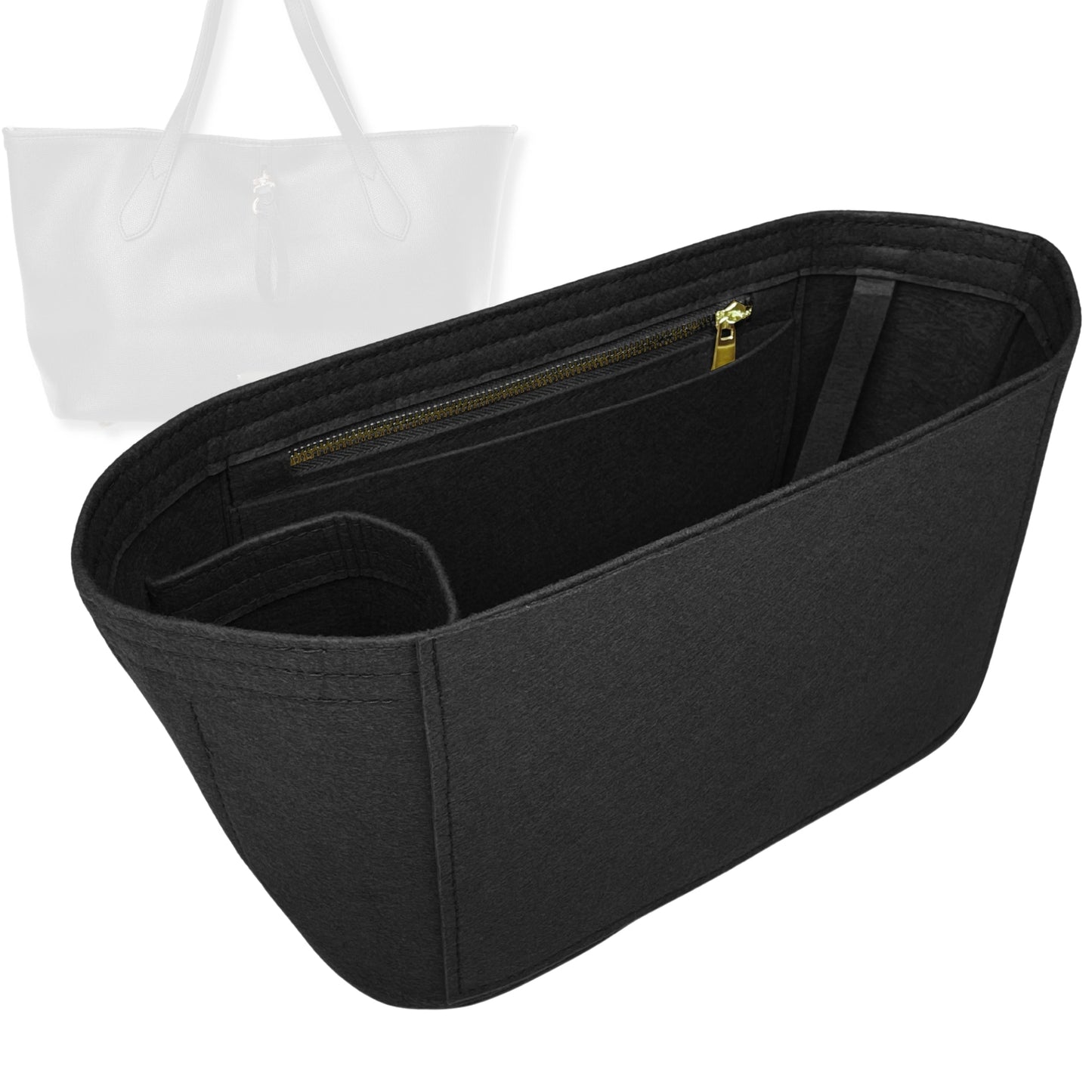 Bag Insert for (Burberry, Medium Honeybrook Tote) Organizer Tote Purse Organiser Liner Shaper [Premium Felt Material]