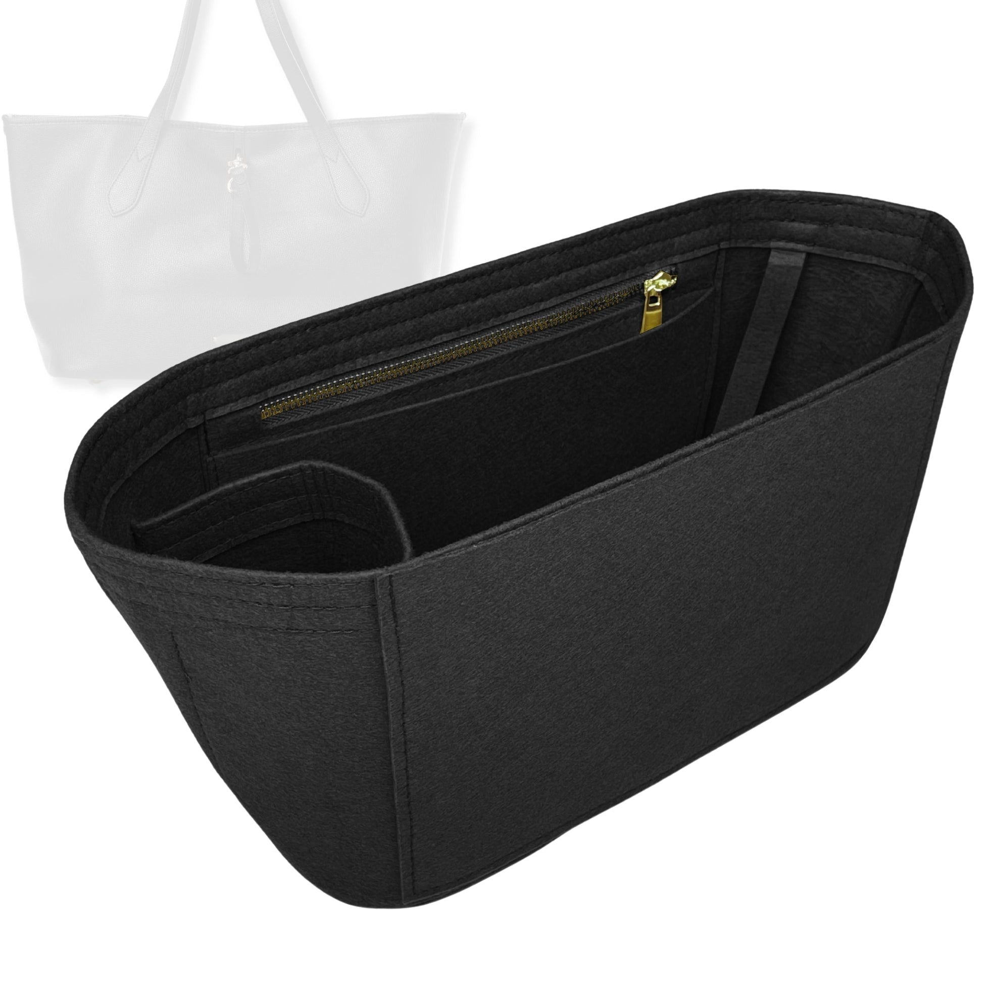 Bag Insert for (Burberry, Medium Honeybrook Tote) Organizer Tote Purse Organiser Liner Shaper [Premium Felt Material]