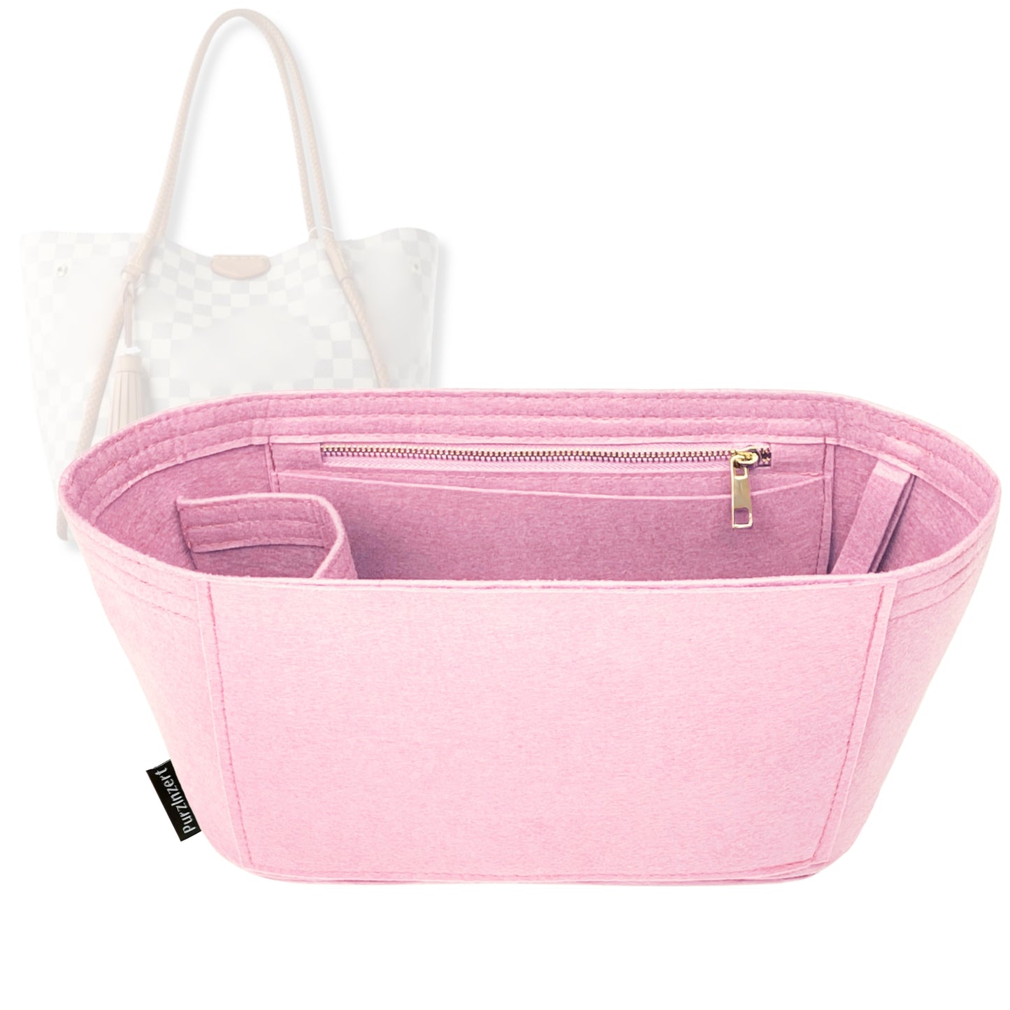 Bag Insert for (LV, Propriano) Organizer Tote Purse Organiser Liner Shaper [Premium Felt Material]