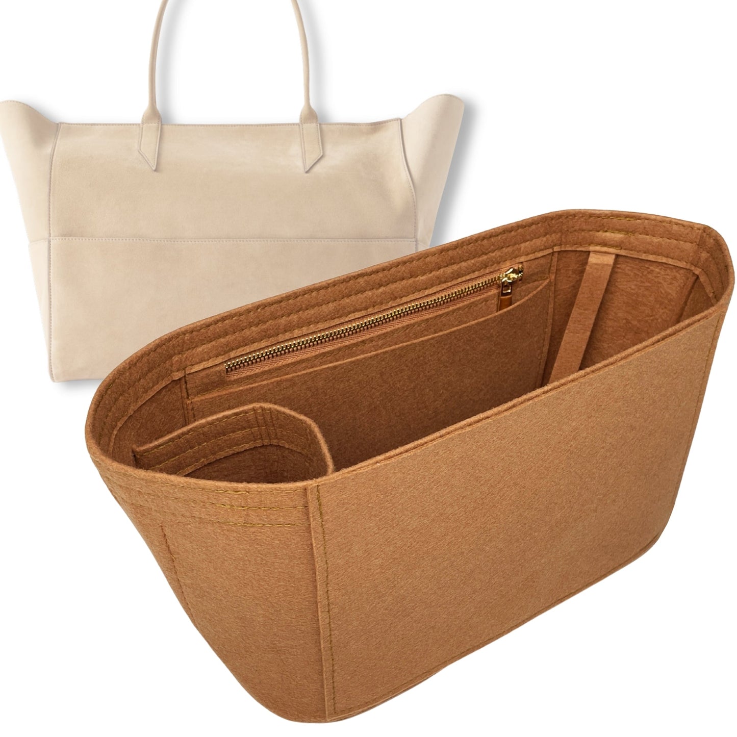Bag Insert for (Metier, Incognito Large Cabas) Organizer Tote Purse Organiser Liner Shaper [Premium Felt Material]