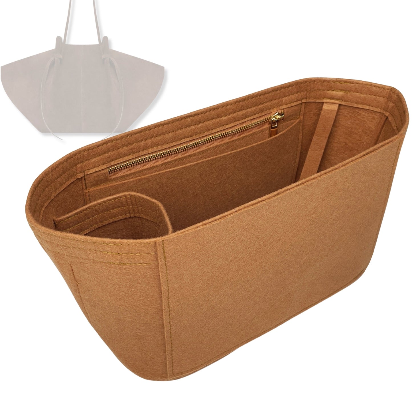Bag Insert for (Yuzefi, Small MOCHI) Organizer Tote Purse Organiser Liner Shaper [Premium Felt Material]
