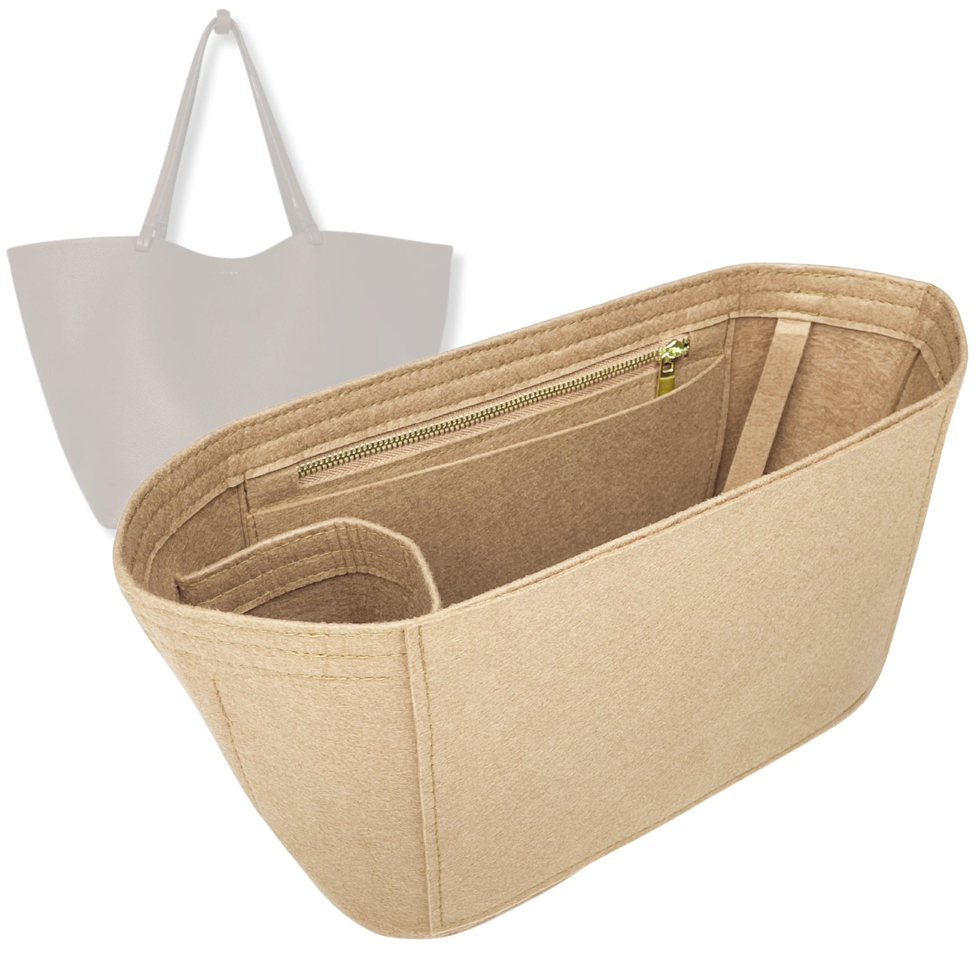 Bag Insert for (The Row, XL Park Tote) Organizer Tote Purse Organiser Liner Shaper [Premium Felt Material]