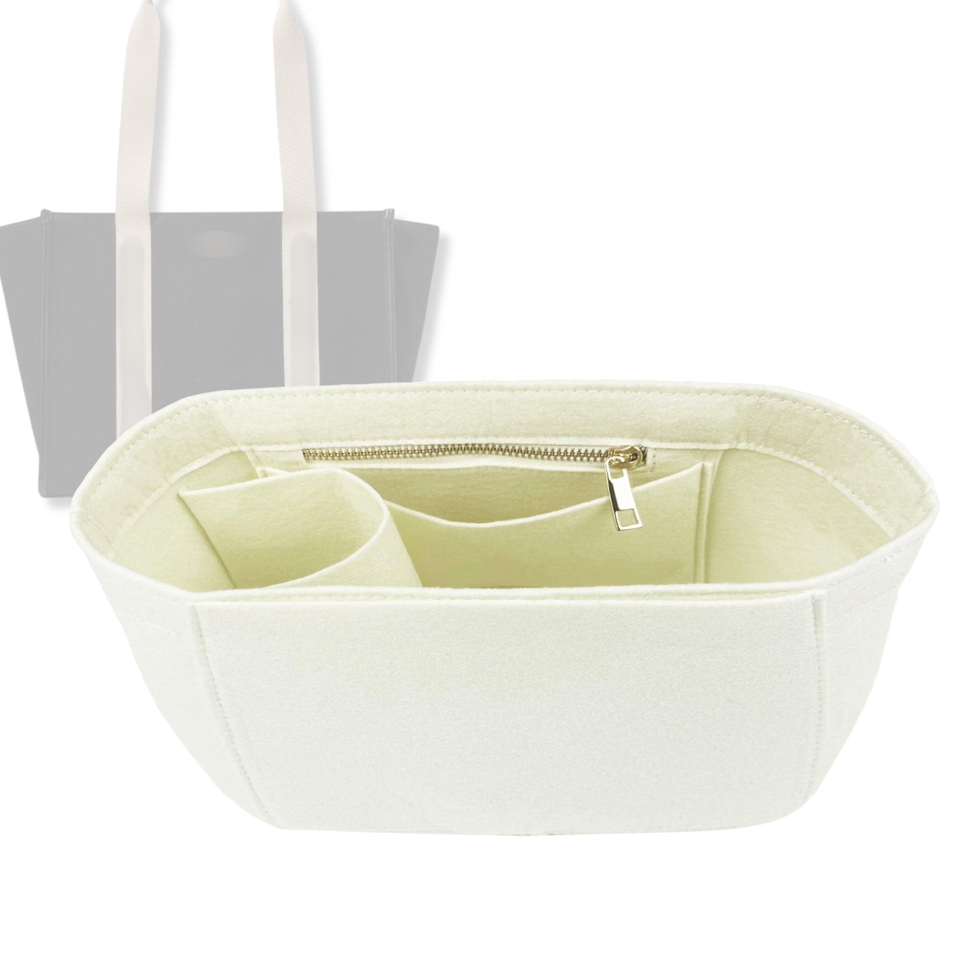 Bag Insert for (Kate Spade, Kip Canvas Large Tote) Organizer Tote Purse Organiser Liner Shaper [Premium Felt Material]