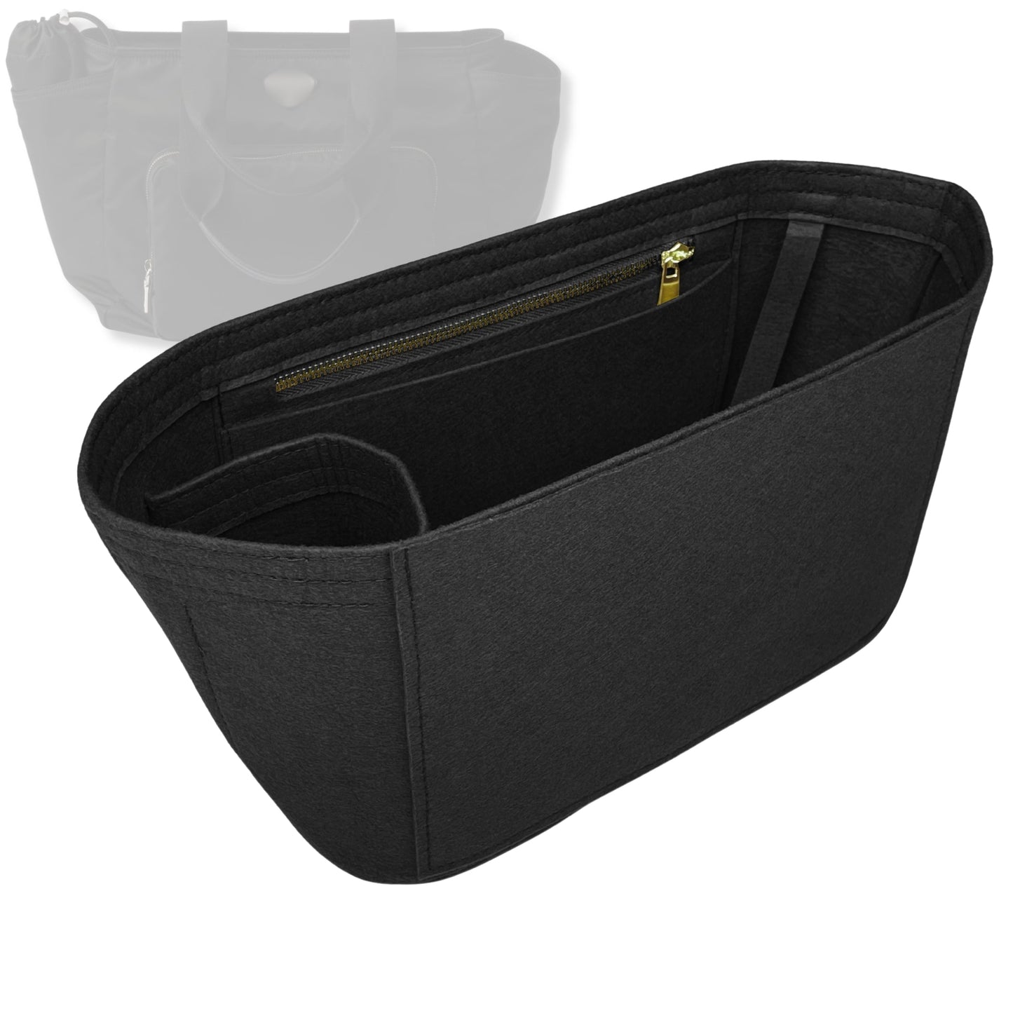Bag Insert for (Prada, Re-Nylon baby bag) Organizer Tote Purse Organiser Liner Shaper [Premium Felt Material]