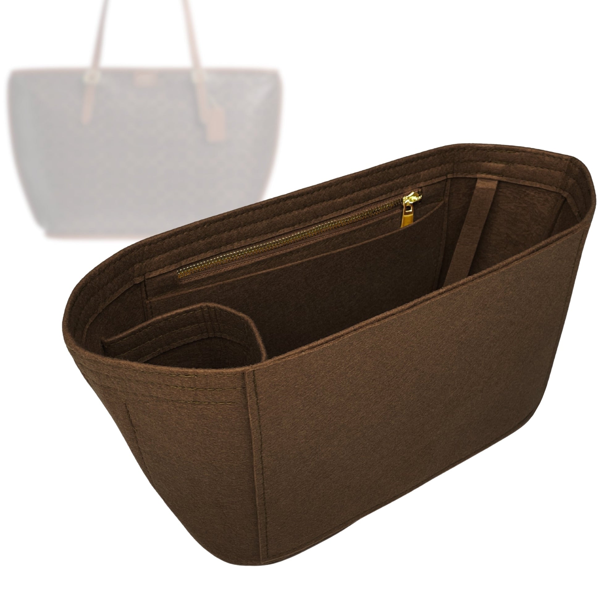 Bag Insert for (Coach, TAXI TOTE 36cm) Organizer Tote Purse Organiser Liner Shaper [Premium Felt Material]