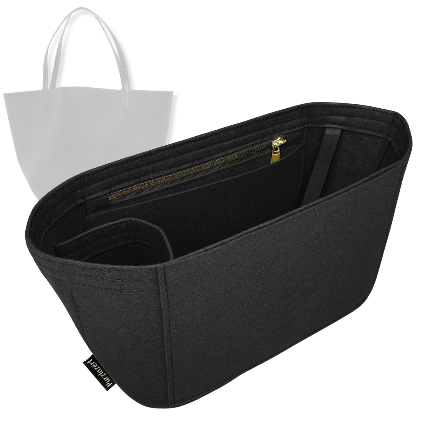 Bag Insert for (Mansur Gavriel, Everyday Soft Tote Bag) Organizer Tote Purse Organiser Liner Shaper [Premium Felt Material]