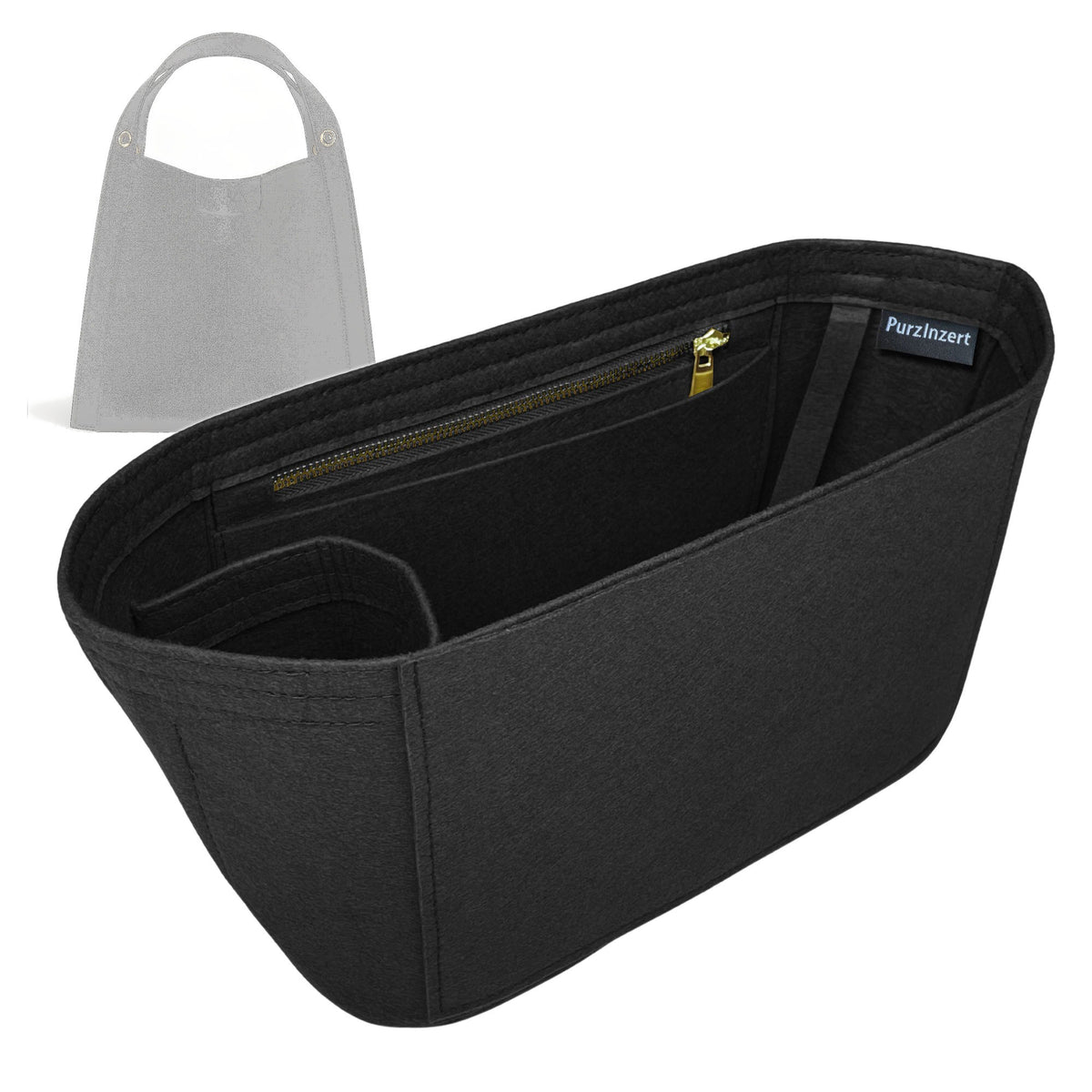 Bag Insert for (Celine, Small CUBE BAG) Organizer Tote Purse Organiser Liner Shaper [Premium Felt Material]