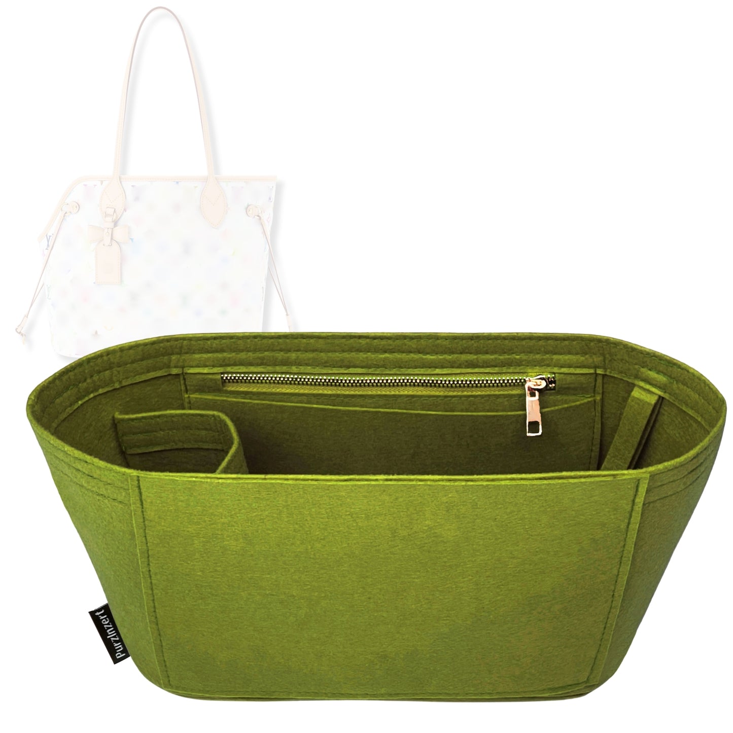 Bag Insert for (LV, Neverwoof) Organizer Tote Purse Organiser Liner Shaper [Premium Felt Material]