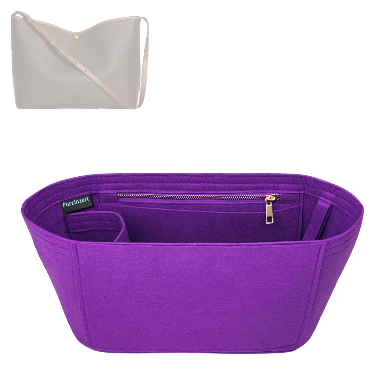 Bag Insert for (Celine, SOFT SHOPPER BAG) Organizer Tote Purse Organiser Liner Shaper [Premium Felt Material]
