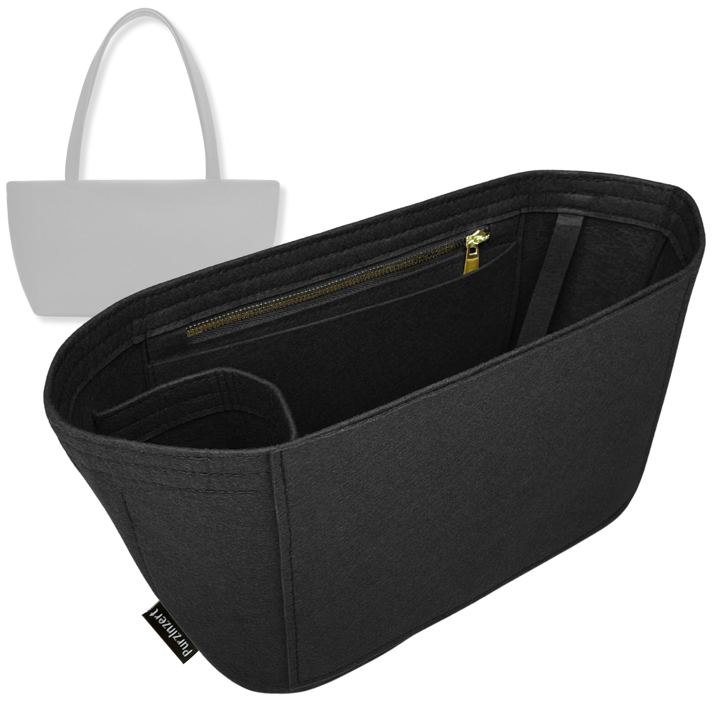 Bag Insert for (Cuyana, East West Easy Tote) Organizer Tote Purse Organiser Liner Shaper [Premium Felt Material]