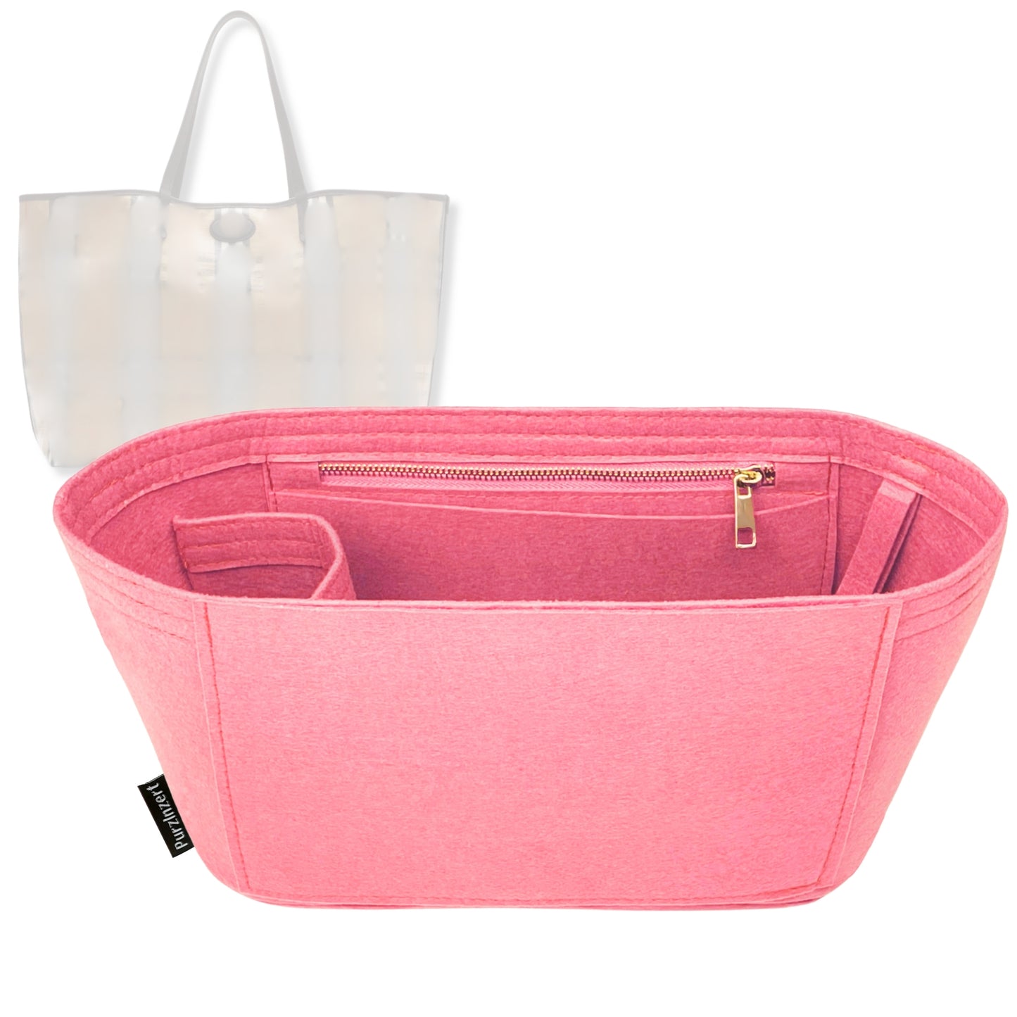 Bag Insert for (Burberry, Large Highlands Tote) Organizer Tote Purse Organiser Liner Shaper [Premium Felt Material]