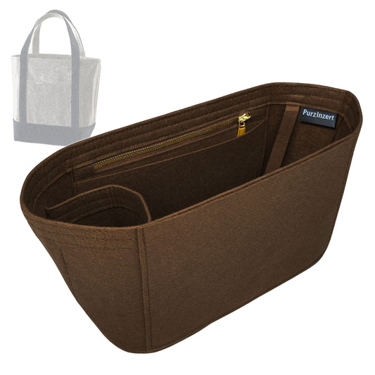 Bag Insert for (Lands End, Medium 5 Pocket Open Top Canvas Tote Bag) Organizer Tote Purse Organiser Liner Shaper [Premium Felt Material]