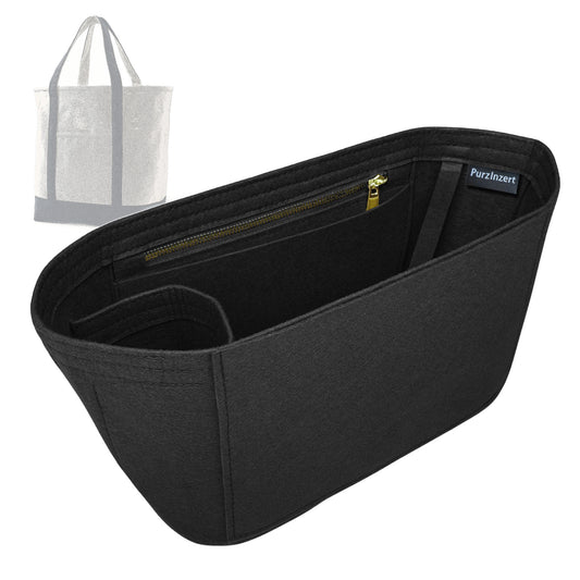 Bag Insert for (Lands End, Large 5 Pocket Open Top Canvas Tote Bag) Organizer Tote Purse Organiser Liner Shaper [Premium Felt Material]