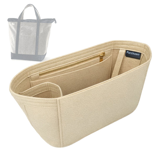 Bag Insert for (Lands End, Large 5 Pocket Zip Top Canvas Tote Bag) Organizer Tote Purse Organiser Liner Shaper [Premium Felt Material]