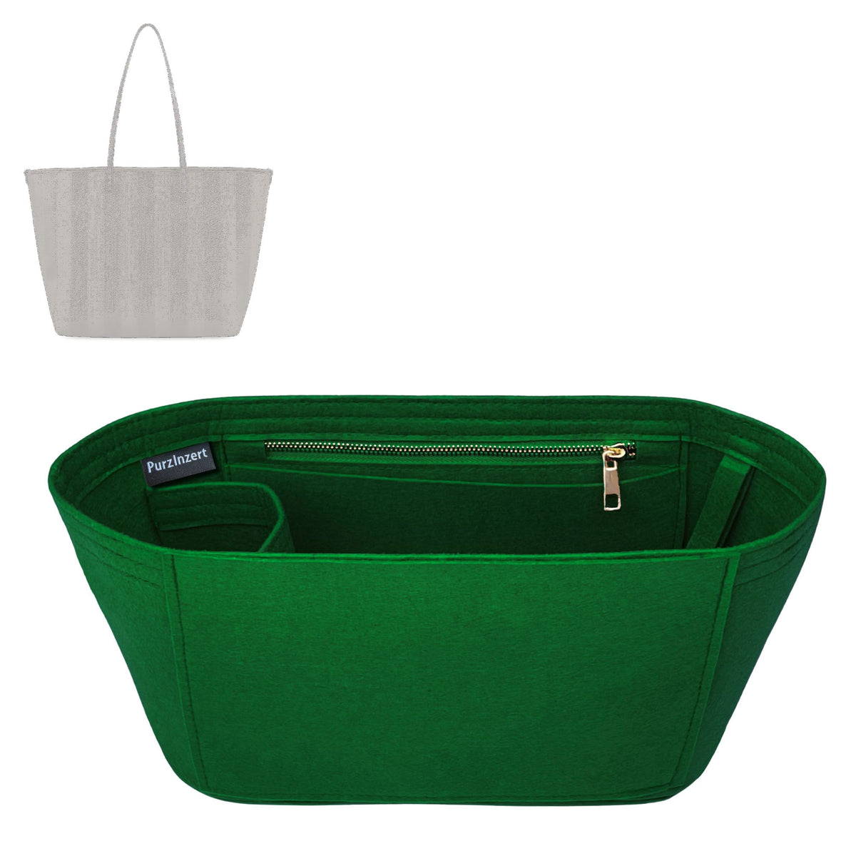 Bag Insert for (Fendi, Large Roll) Organizer Tote Purse Organiser Liner Shaper [Premium Felt Material]