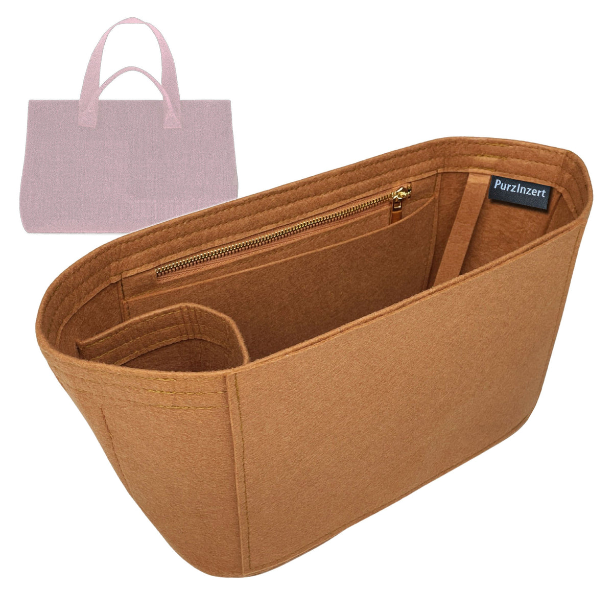 Bag Insert for (Curves by Sean Brown, Curves Knit Tote) Organizer Tote Purse Organiser Liner Shaper [Premium Felt Material]
