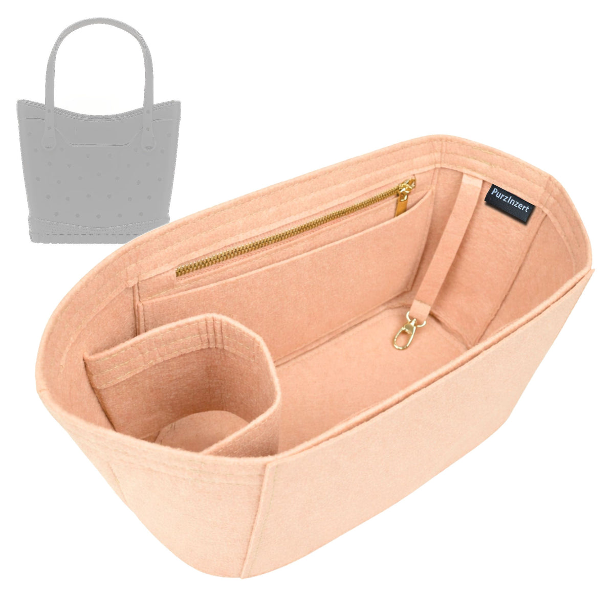 Bag Insert for (Crocs, Classic Medium Tote) Organizer Tote Purse Organiser Liner Shaper [Premium Felt Material]