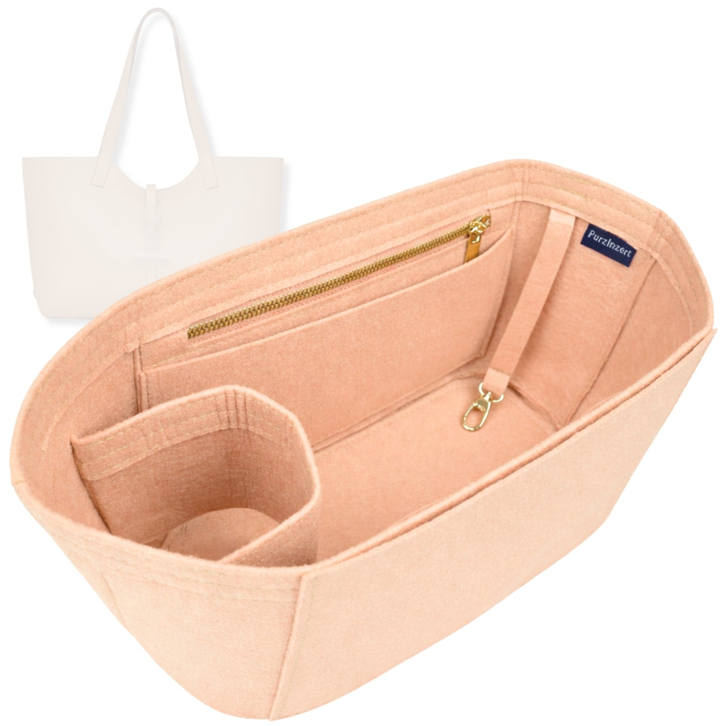 Bag Insert for (Strathberry, Kite Tote) Organizer Tote Purse Organiser Liner Shaper [Premium Felt Material]