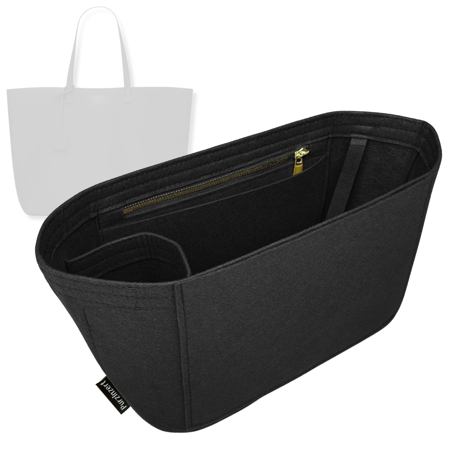 Bag Insert for (Saint Laurent (YSL), East-West Shopping Tote) Organizer Tote Purse Organiser Liner Shaper [Premium Felt Material]