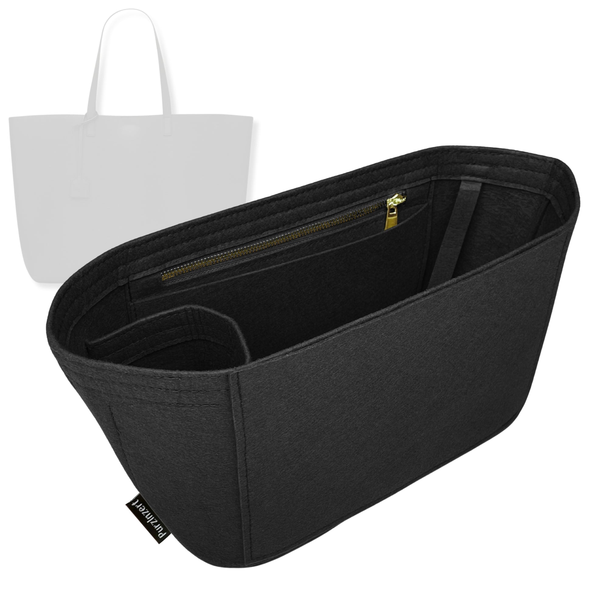 Bag Insert for (Saint Laurent (YSL), East-West Shopping Tote) Organizer Tote Purse Organiser Liner Shaper [Premium Felt Material]