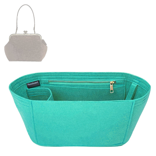 Bag Insert for (Coach, Kisslock Frame Bag 27) Organizer Tote Purse Organiser Liner Shaper [Premium Felt Material]