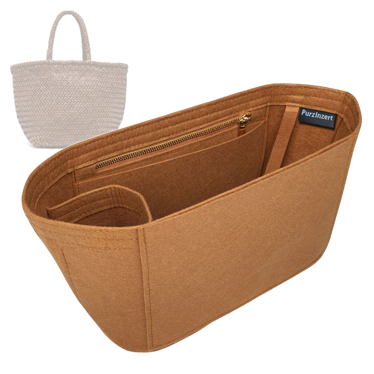 Bag Insert for (Dragon Diffusion, Grace Basket Small) Organizer Tote Purse Organiser Liner Shaper [Premium Felt Material]