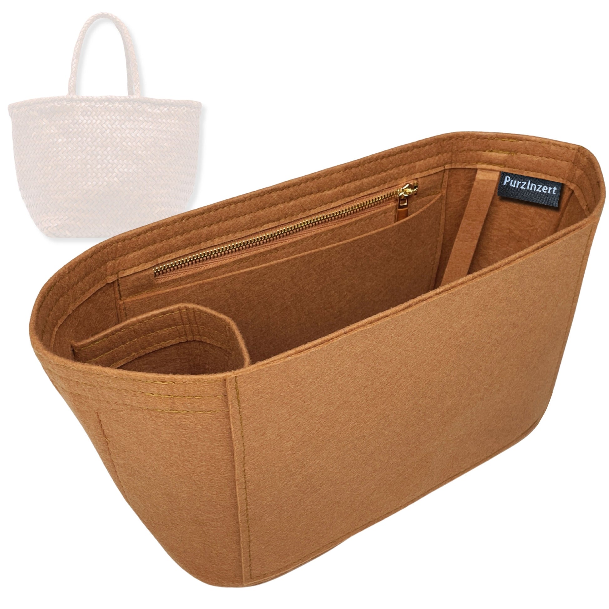 Bag Insert for (Dragon Diffusion, Grace Basket Small) Organizer Tote Purse Organiser Liner Shaper [Premium Felt Material]
