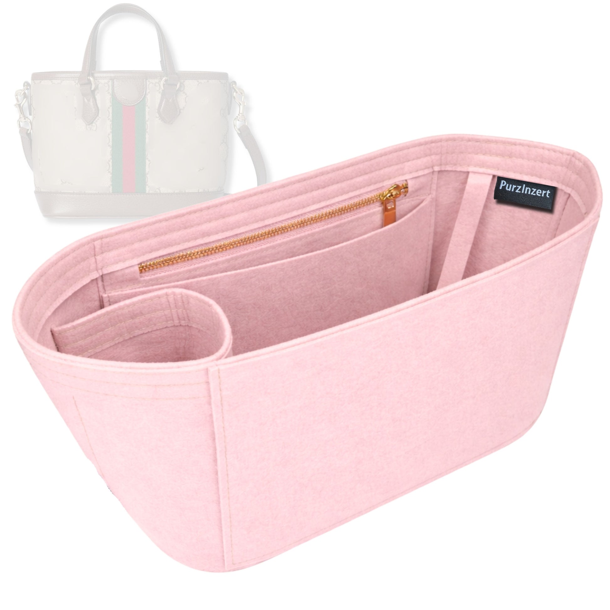 Bag Insert for (Gucci, Ophidia GG Small Tote) Organizer Tote Purse Organiser Liner Shaper [Premium Felt Material]