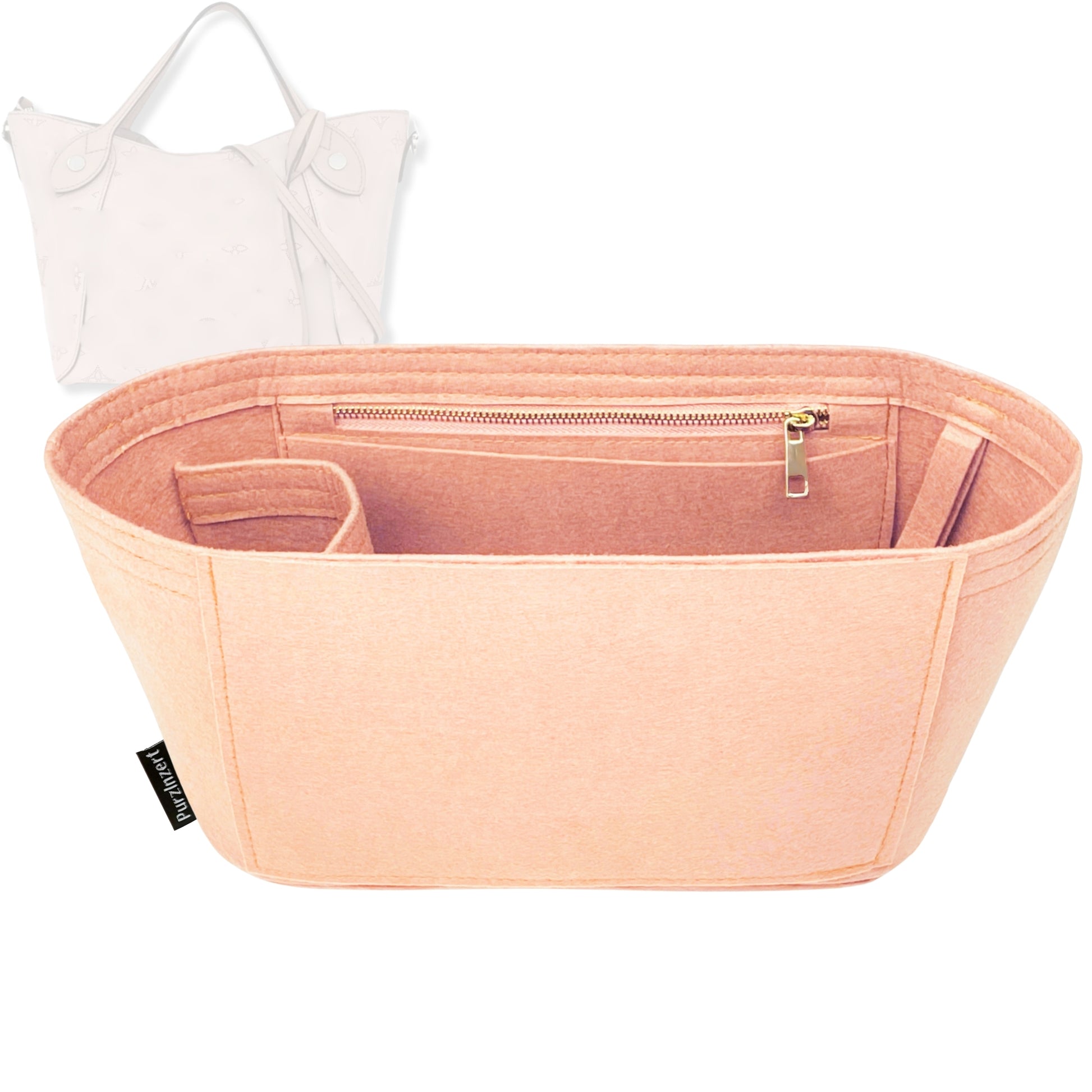 Bag Insert for (LV, Hina PM (Small)) Organizer Tote Purse Organiser Liner Shaper [Premium Felt Material]