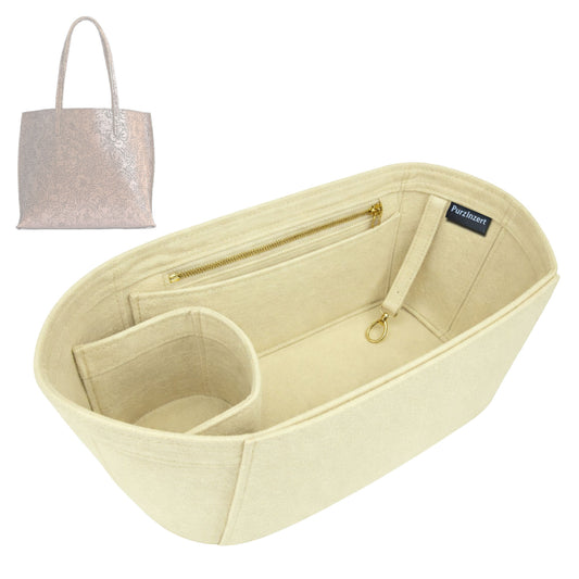 Bag Insert for (Portland Leather Goods, August Tote Large) Organizer Tote Purse Organiser Liner Shaper [Premium Felt Material]