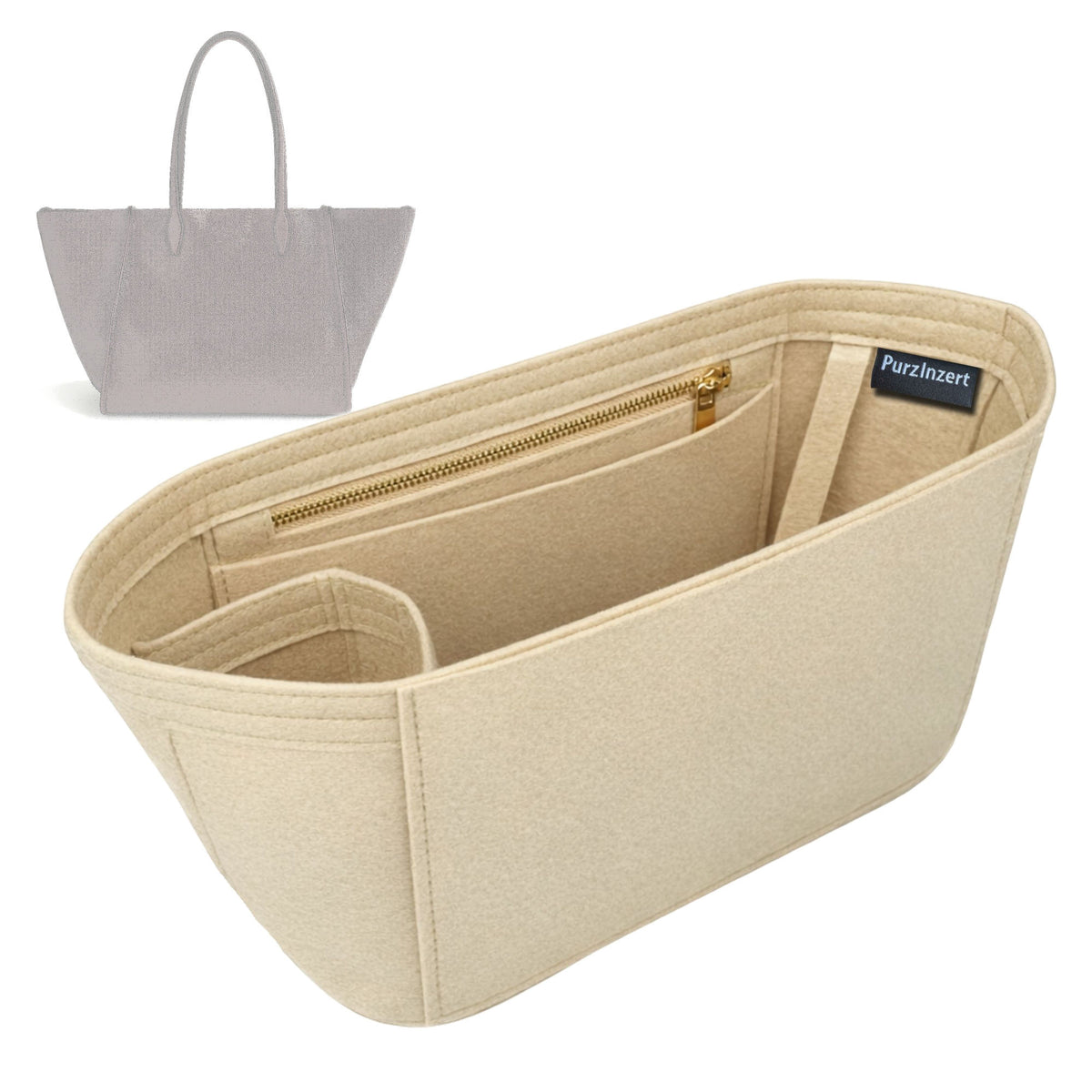 Bag Insert for (Madewell, The Lexington Tote) Organizer Tote Purse Organiser Liner Shaper [Premium Felt Material]