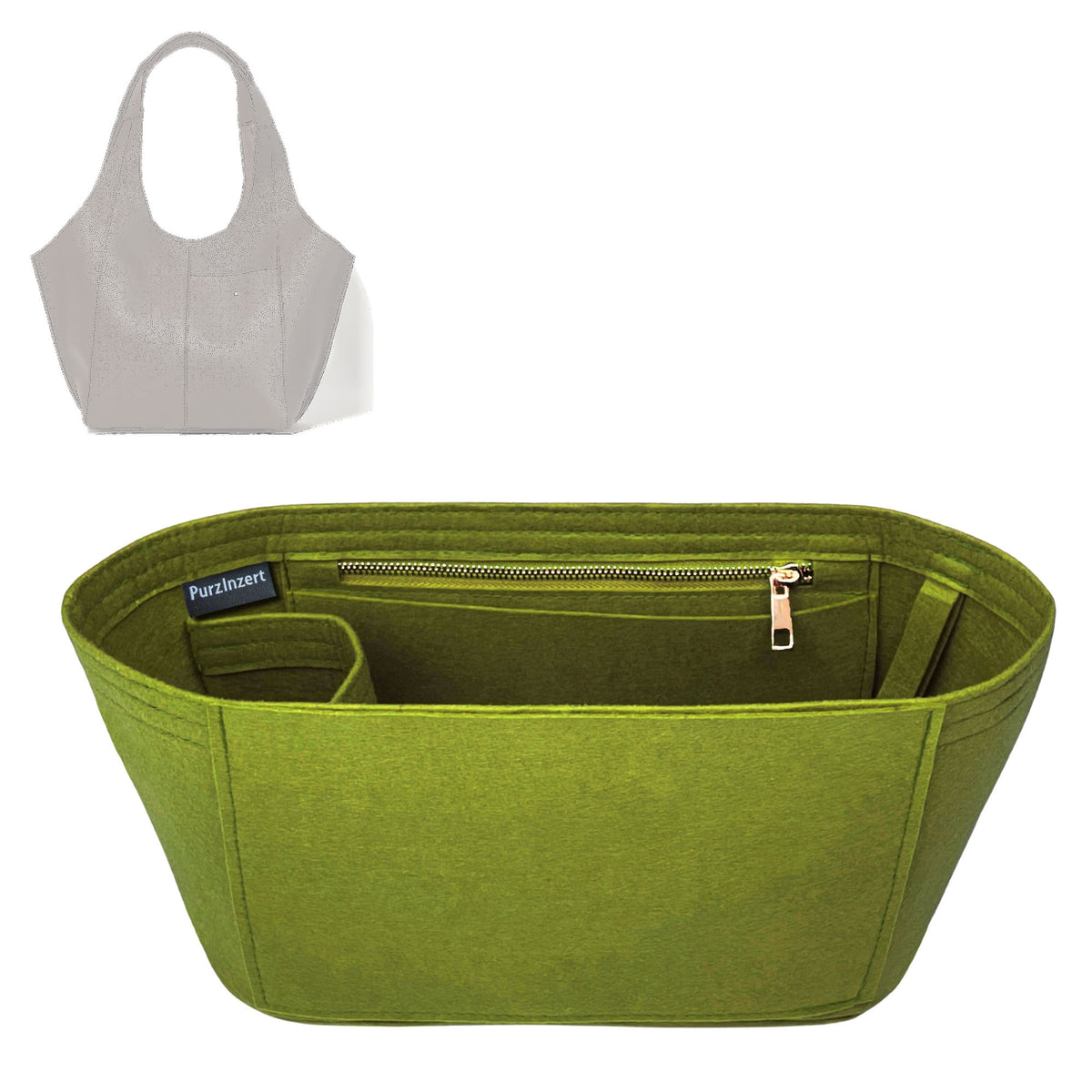Bag Insert for (RSVP, RSVP Parachute Medium) Organizer Tote Purse Organiser Liner Shaper [Premium Felt Material]