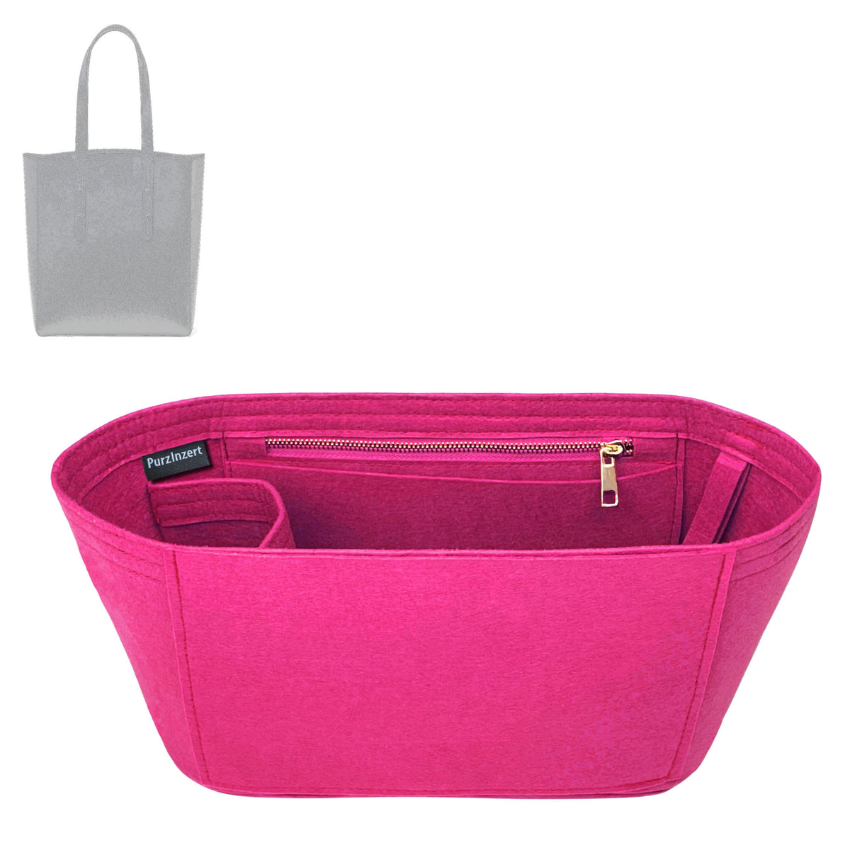 Bag Insert for (Aspinal of London, Essential Tote) Organizer Tote Purse Organiser Liner Shaper [Premium Felt Material]