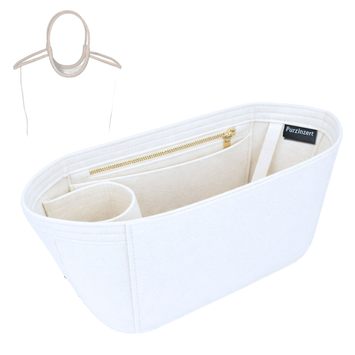 Bag Insert for (Miu Miu, Regular Ivy Canvas Bag) Organizer Tote Purse Organiser Liner Shaper [Premium Felt Material]