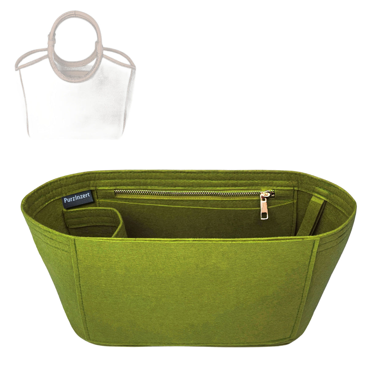 Bag Insert for (Miu Miu, Small Ivy Canvas Bag) Organizer Tote Purse Organiser Liner Shaper [Premium Felt Material]
