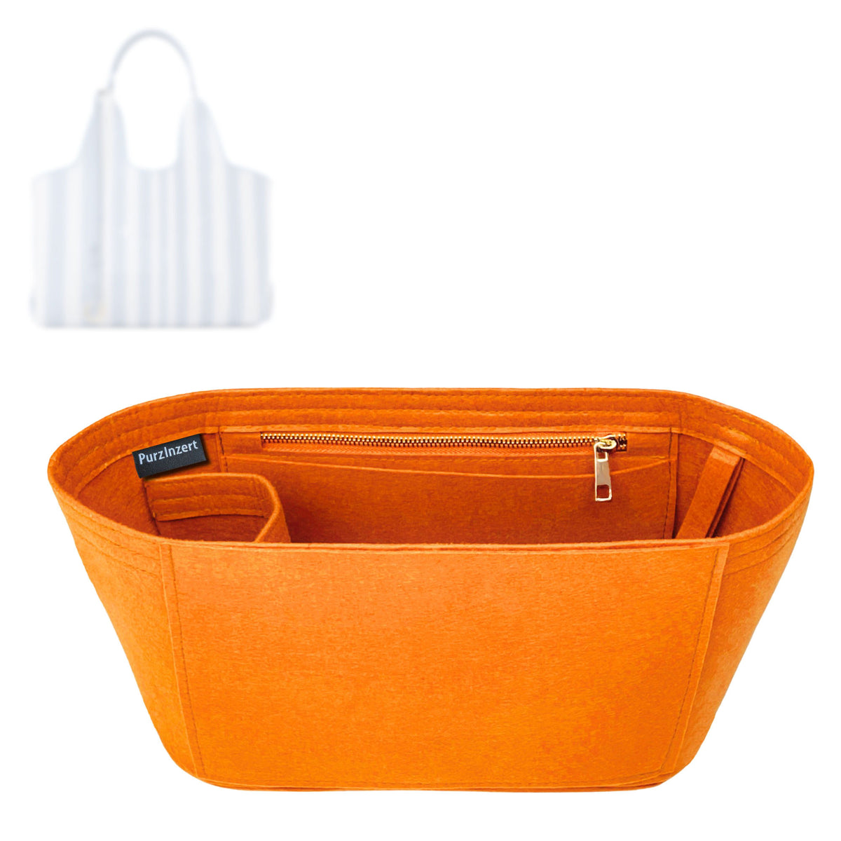 Bag Insert for (Chloe, Stripy East-West Tote Bag) Organizer Tote Purse Organiser Liner Shaper [Premium Felt Material]