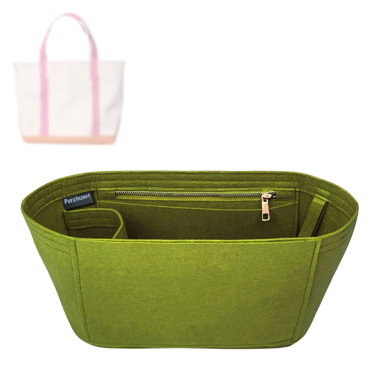 Bag Insert for (L.L.Bean, Dunki* x L.L. Bea* Boat and Tote) Organizer Tote Purse Organiser Liner Shaper [Premium Felt Material]