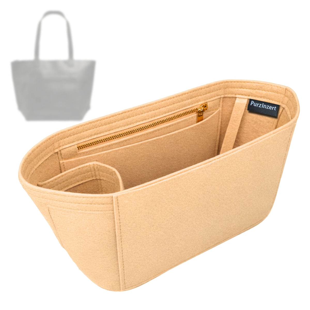 Bag Insert for (Parker Clay, Entoto Zip Tote) Organizer Tote Purse Organiser Liner Shaper [Premium Felt Material]