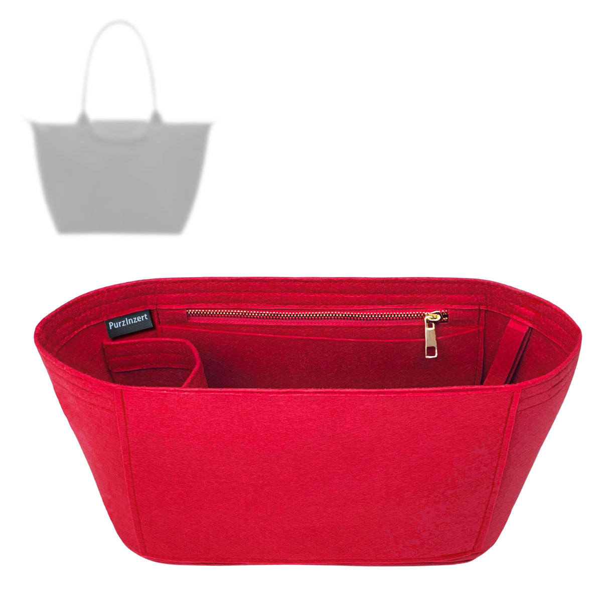Bag Insert for (Longchamp, Le Pliage One L Tote bag) Organizer Tote Purse Organiser Liner Shaper [Premium Felt Material]