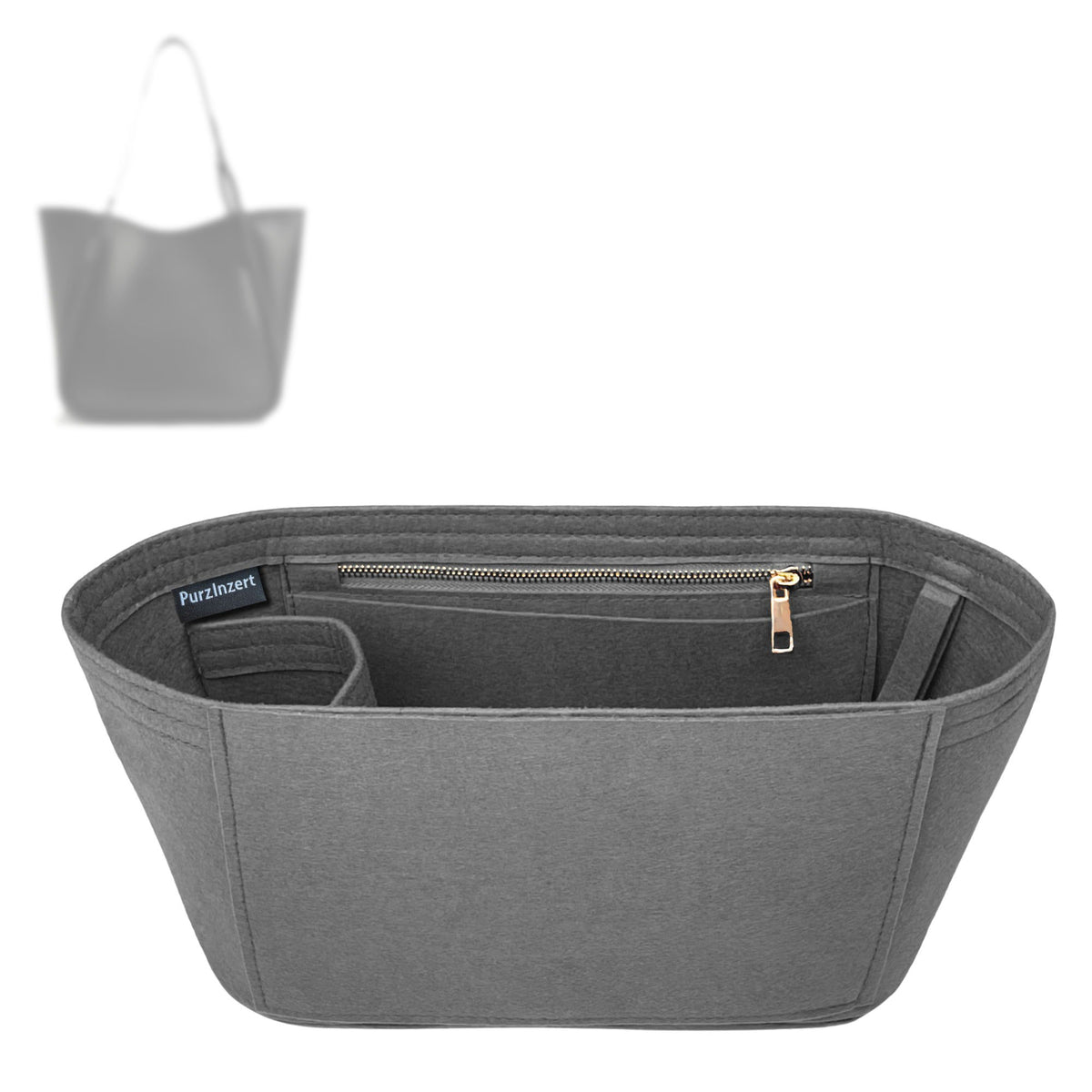 Bag Insert for (Charles & Keith, Lyla Tubular Slouchy Tote Bag) Organizer Tote Purse Organiser Liner Shaper [Premium Felt Material]