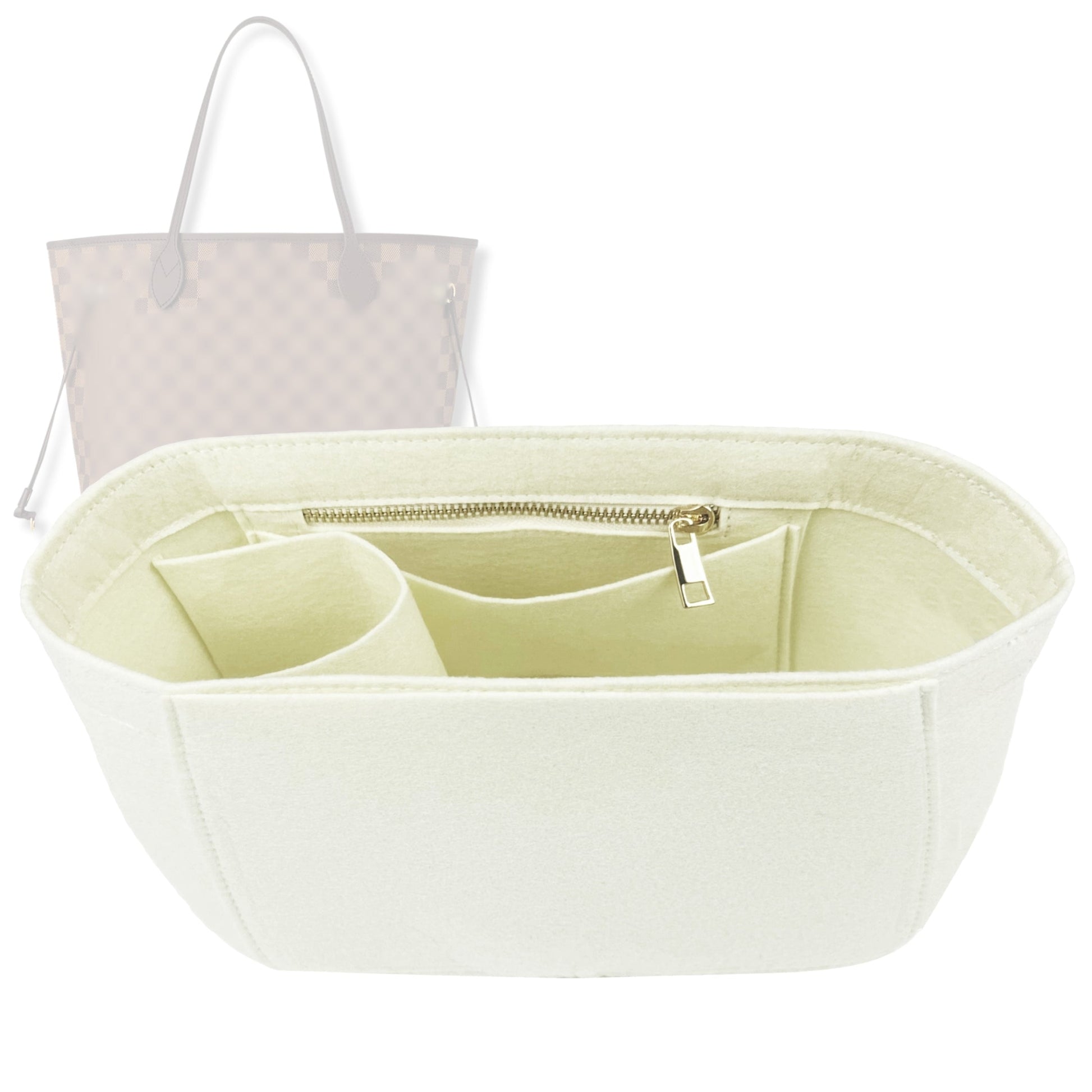 Bag Insert for (LV, Neverfull GM) Organizer Tote Purse Organiser Liner Shaper [Premium Felt Material]
