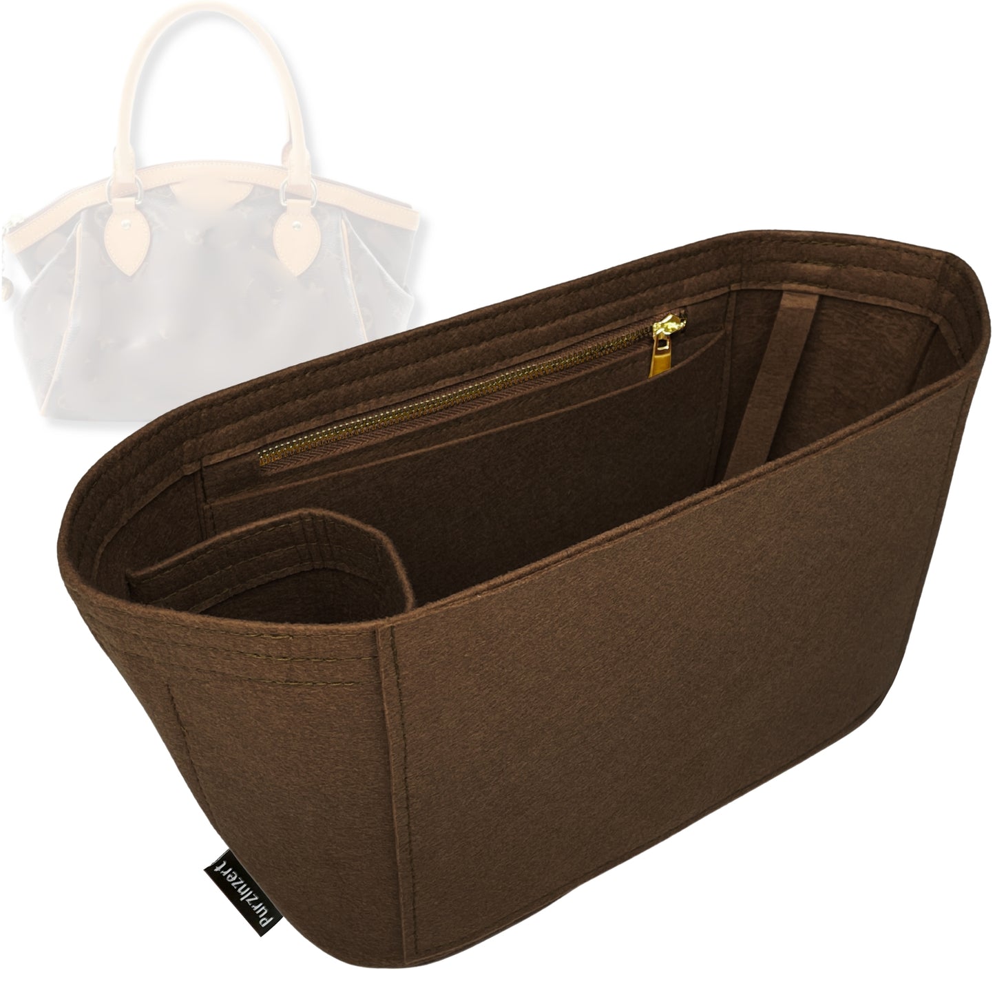 Bag Insert for (LV, Tivoli PM) Organizer Tote Purse Organiser Liner Shaper [Premium Felt Material]