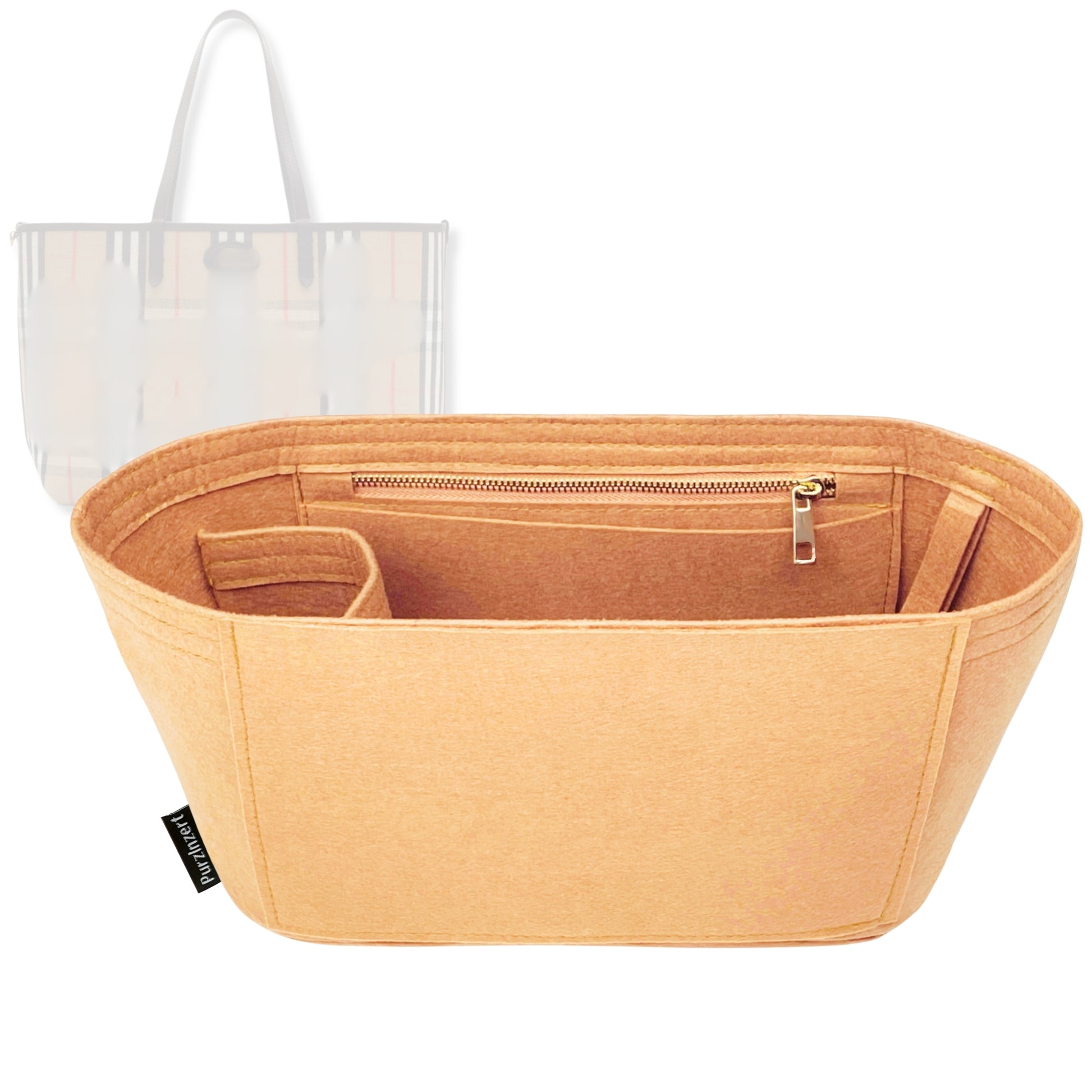 Bag Insert for (Burberry, Medium Giant Reversible) Organizer Tote Purse Organiser Liner Shaper [Premium Felt Material]